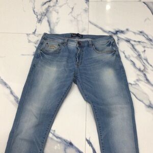 Classic Light Blue Straight Jeans for Men
